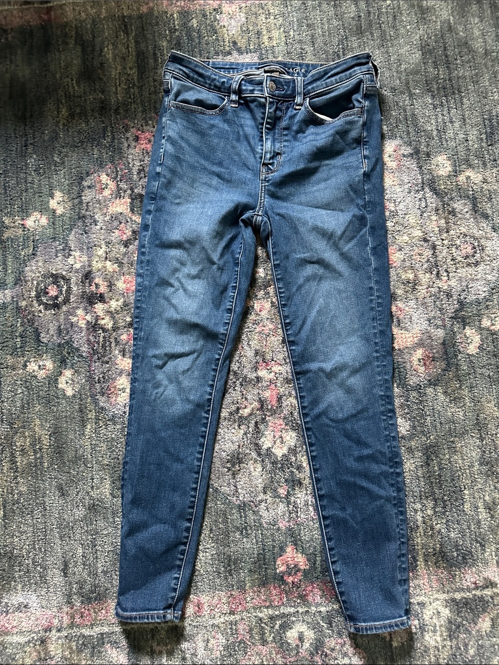 American Eagle Outfitters Medium Blue Women's High Rise Jeggings 6 Short Classic